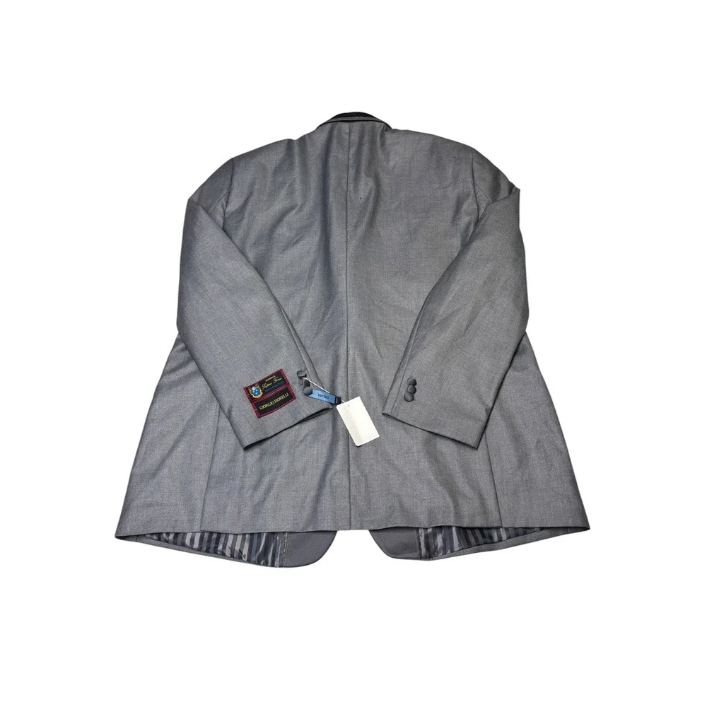 NWT Giorgio Fiorelli Mens Grey Tuxedo Suit Set Super Fine 2‎ Piece 50L W50 L38